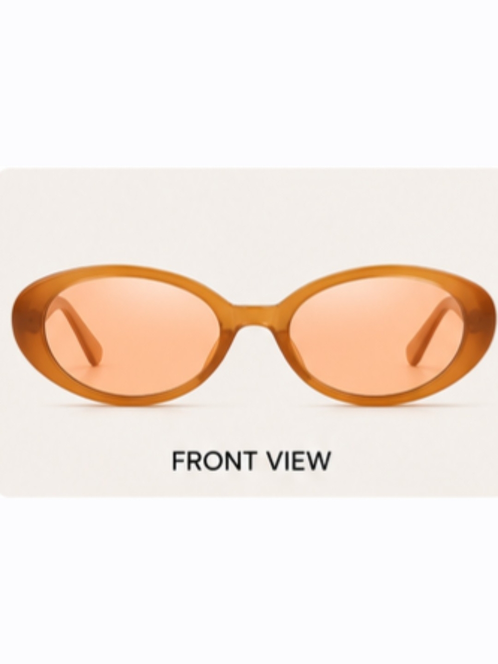 Women's Retro Oval Sunglasses - Amber - Picture 7 of 12